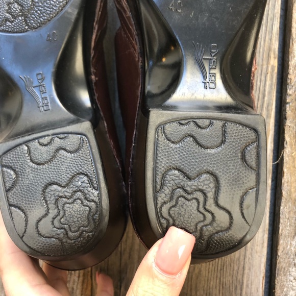 Mary Jane Danako Brown Leather Flower 40 - Picture 5 of 5